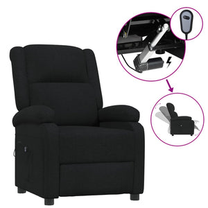 vidaXL Fauteuil relax électrique en tissu noir