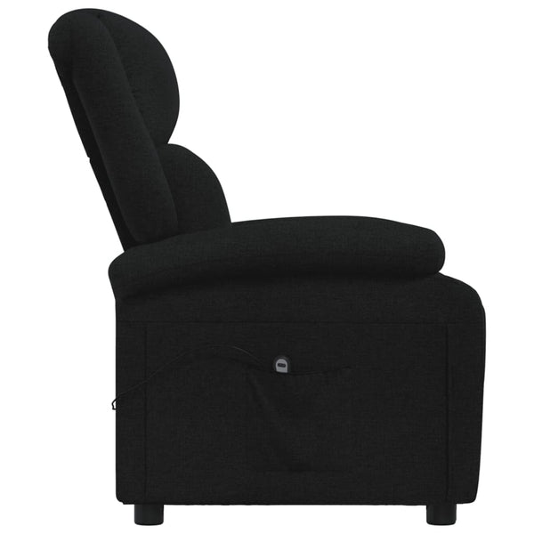 vidaXL Fauteuil relax électrique en tissu noir