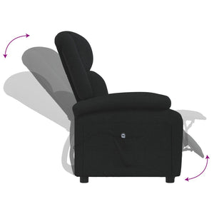 vidaXL Fauteuil relax électrique en tissu noir