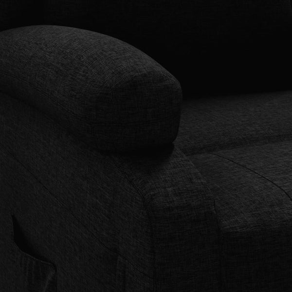 vidaXL Fauteuil relax électrique en tissu noir