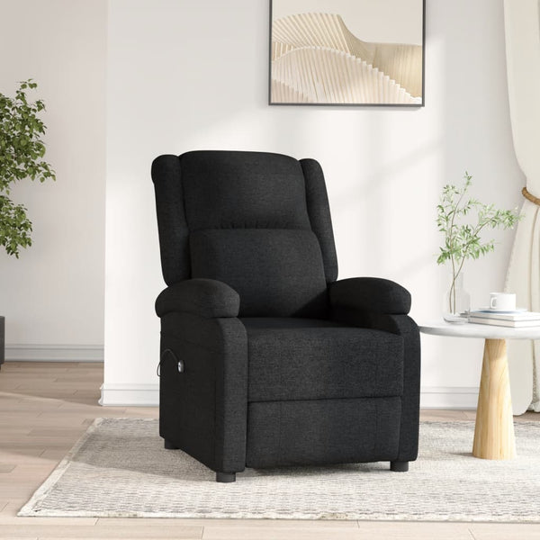 vidaXL Fauteuil relax électrique en tissu noir