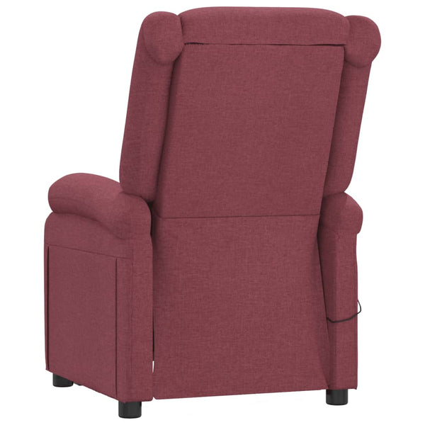 Relaxsessel Elektrisch Weinrot Stoff