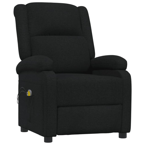 Massagesessel Elektrisch Schwarz Stoff