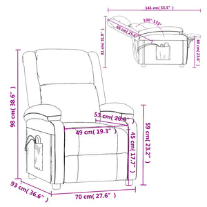 Massagesessel Elektrisch Schwarz Stoff