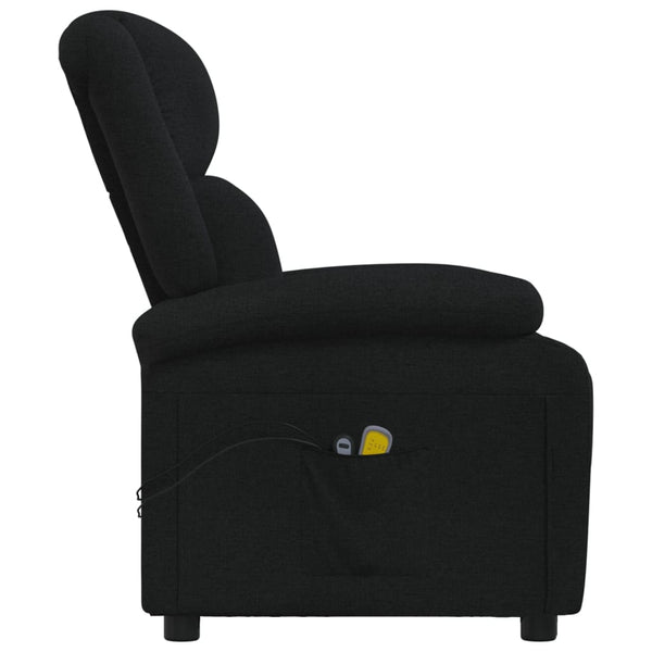 Massagesessel Elektrisch Schwarz Stoff