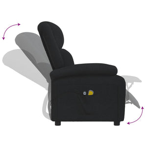 Massagesessel Elektrisch Schwarz Stoff