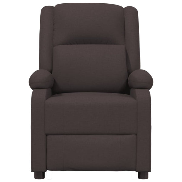 Massagesessel Elektrisch Dunkelbraun Stoff