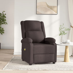 Massagesessel Elektrisch Dunkelbraun Stoff