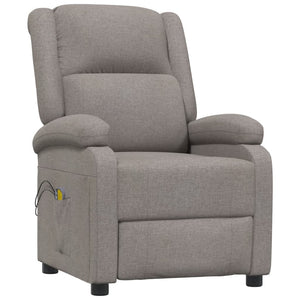 Massagesessel Elektrisch Taupe Stoff