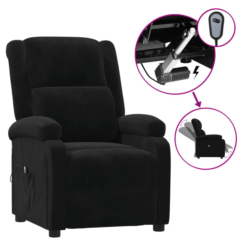 Relaxsessel Elektrisch Schwarz Samt