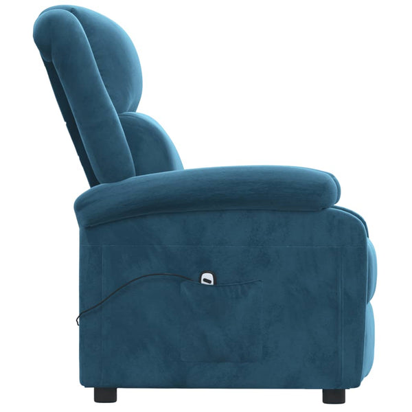 Relaxsessel Elektrisch Blau Samt