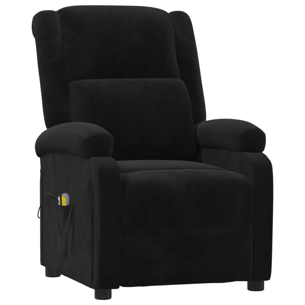 Massagesessel Elektrisch Schwarz Samt