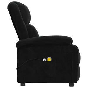Massagesessel Elektrisch Schwarz Samt