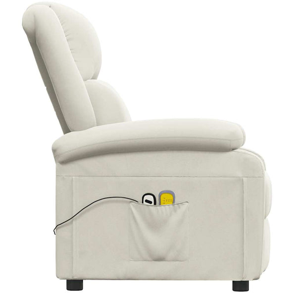 Massagesessel Elektrisch Creme Samt