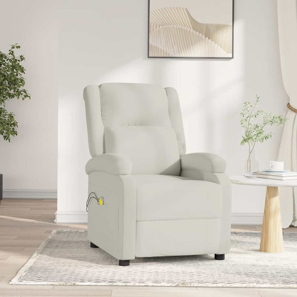Massagesessel Elektrisch Creme Samt
