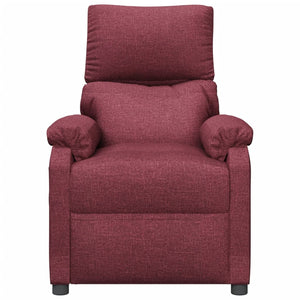 vidaXL Fauteuil relax électrique tissu rouge bordeaux
