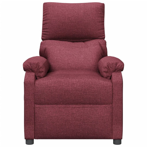 vidaXL Fauteuil relax électrique tissu rouge bordeaux