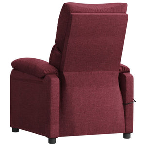 vidaXL Fauteuil relax électrique tissu rouge bordeaux