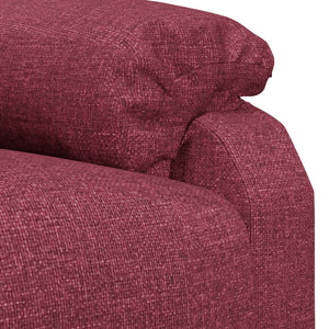 vidaXL Fauteuil relax électrique tissu rouge bordeaux