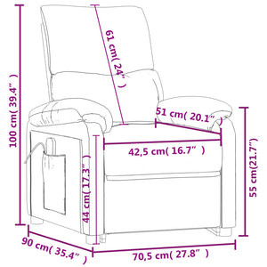 Relaxsessel Elektrisch Dunkelbraun Stoff