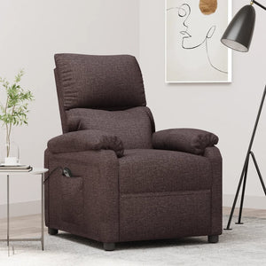 Relaxsessel Elektrisch Dunkelbraun Stoff