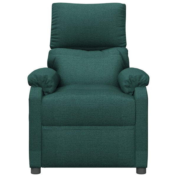 vidaXL Fauteuil relax électrique Vert foncé Tissu