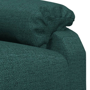vidaXL Fauteuil relax électrique Vert foncé Tissu
