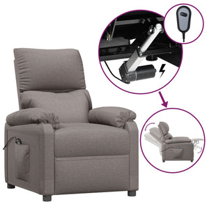 Relaxsessel Elektrisch Taupe Stoff