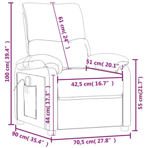 Relaxsessel Elektrisch Taupe Stoff