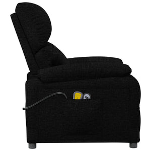 Massagesessel Elektrisch Schwarz Stoff