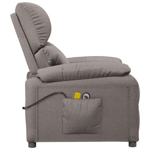Massagesessel Elektrisch Taupe Stoff