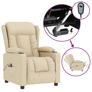 Relaxsessel Elektrisch Creme Stoff