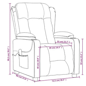 Relaxsessel Elektrisch Creme Stoff