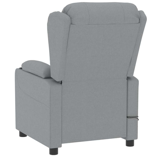 Massagesessel Elektrisch Hellgrau Stoff