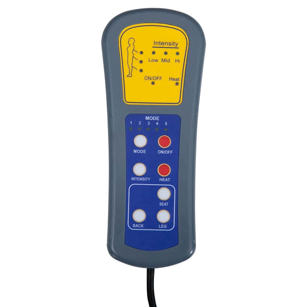 Massagesessel Elektrisch Dunkelgrau Stoff