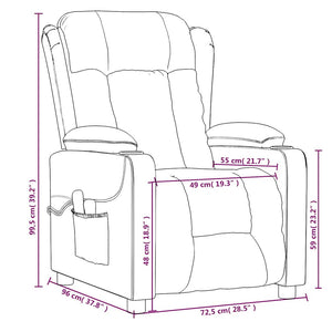 Massagesessel Elektrisch Schwarz Stoff