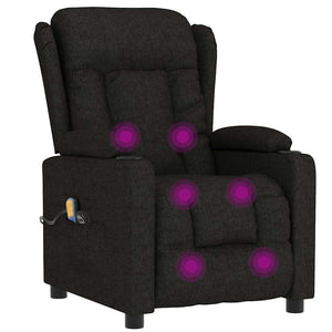 Massagesessel Elektrisch Schwarz Stoff