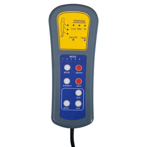 Elektrischer Massagesessel Dunkelgrün Stoff