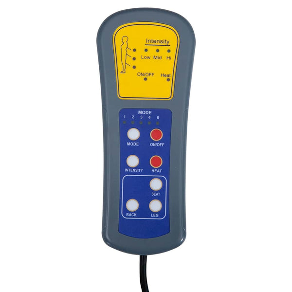 Elektrischer Massagesessel Dunkelgrün Stoff