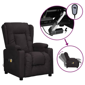 Massagesessel Elektrisch Schwarz Kunstleder
