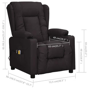 Massagesessel Elektrisch Schwarz Kunstleder