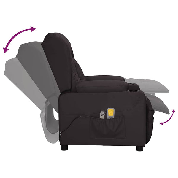 Massagesessel Elektrisch Schwarz Kunstleder