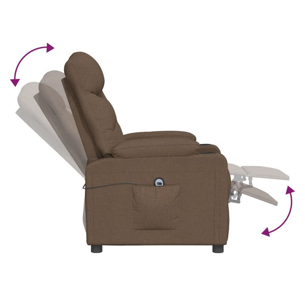 Relaxsessel Elektrisch Braun Stoff