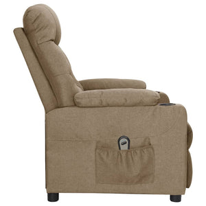 Relaxsessel Elektrisch Taupe Stoff