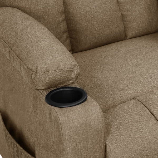 Relaxsessel Elektrisch Taupe Stoff