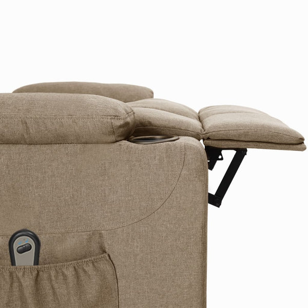 Relaxsessel Elektrisch Taupe Stoff