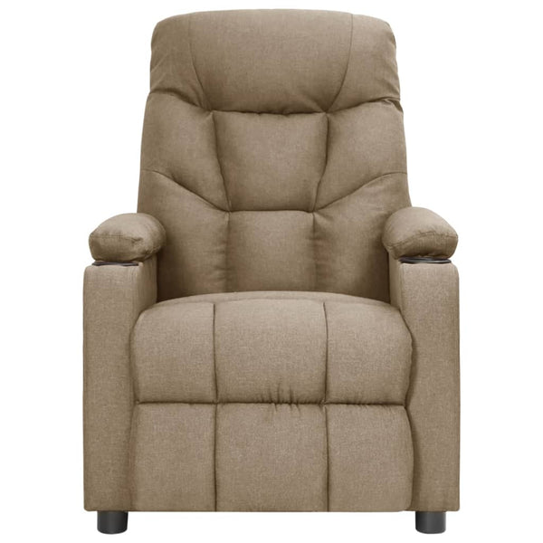 Massagesessel Elektrisch Taupe Stoff