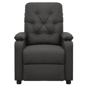 vidaXL Fauteuil relax électrique en tissu gris foncé