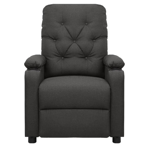 vidaXL Fauteuil relax électrique en tissu gris foncé