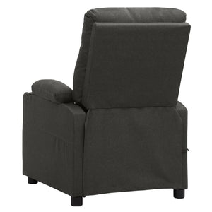 vidaXL Fauteuil relax électrique en tissu gris foncé